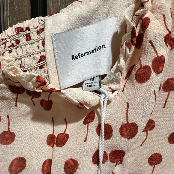 NWOT Reformation Davonne Mini Dress // Size 10 - Picture 9 of 13